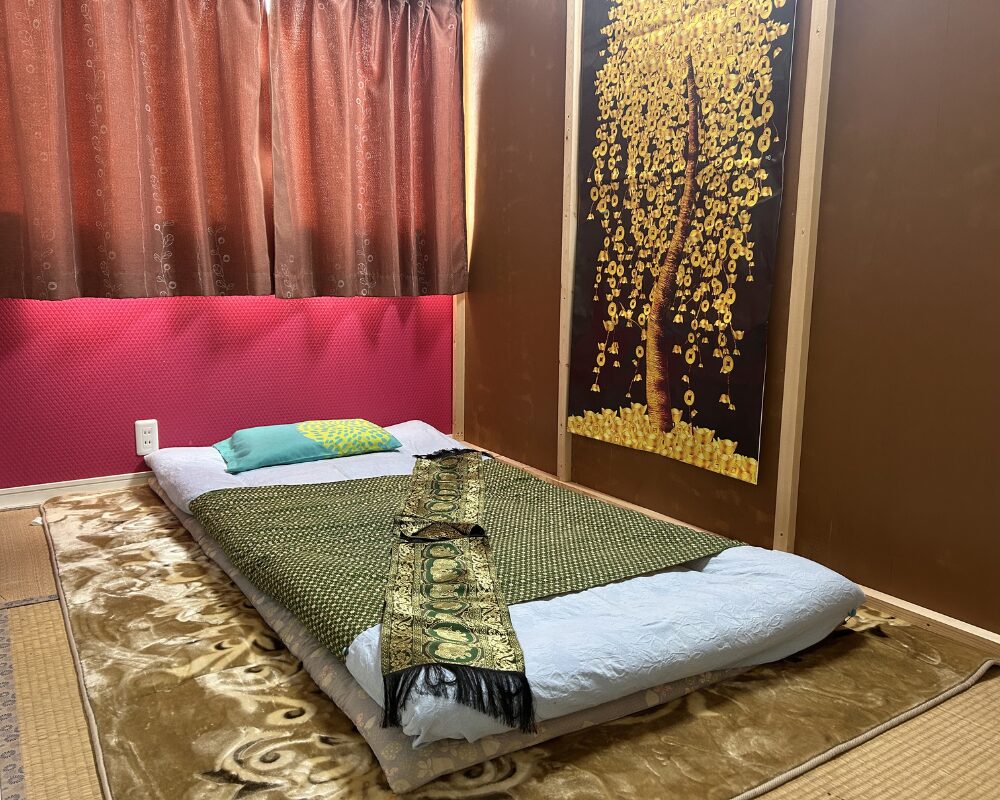 茨城県東茨城郡茨城町長岡のタイ古式マッサージ・プンシーの施術室